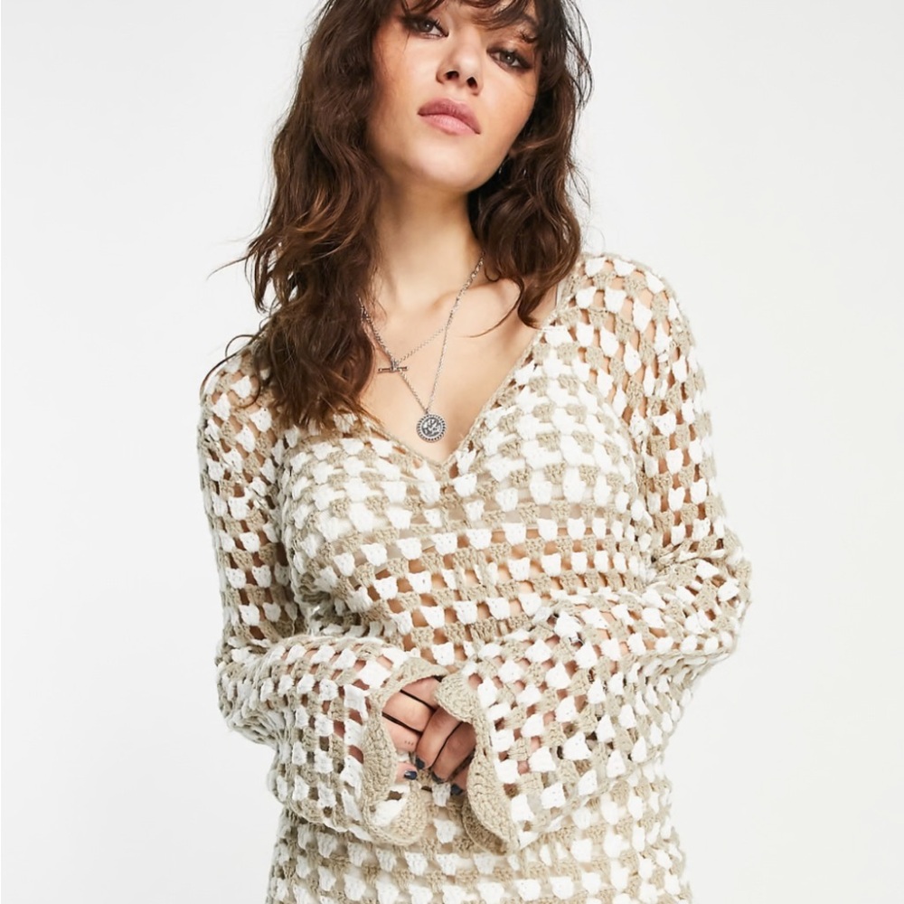 ASOS Emory Park Crochet Mini Dress